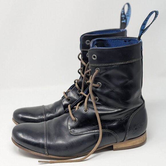 JOHN FLUEVOG Lace Up Leather Combat Boot Radio BBC Men\'s 8 (Or wm 9.5 or 10?) main image 8